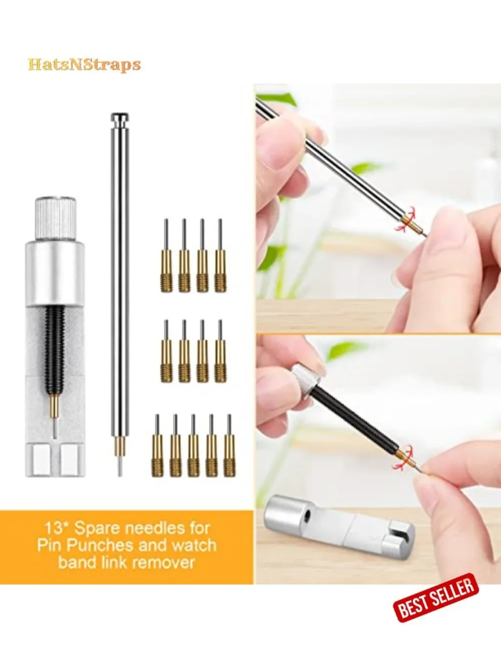 Watch Link Removal Tool Kit with Spare Needles & Spring Bars